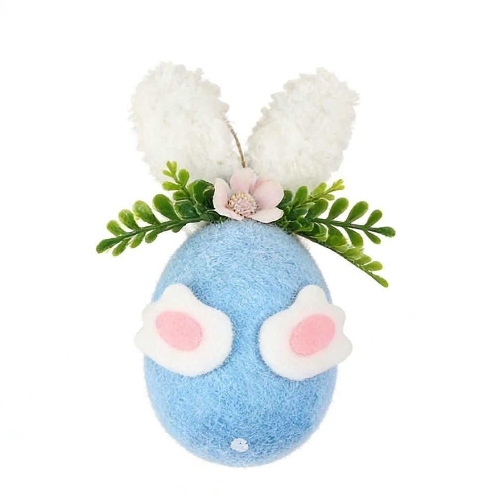 

Colorful Foam Easter Eggs Rabbit Design Felt Egg Pendant DIY Craft Tree Pendant Venue Layout синій