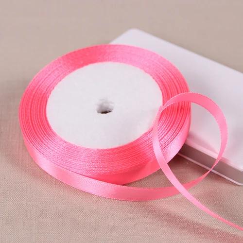 10mm Satin Ribbons DIY Wedding Birthday Party Artificial Silk Roses Crafts Supplies Sewing Acces Scrapbooking Material 25Yards