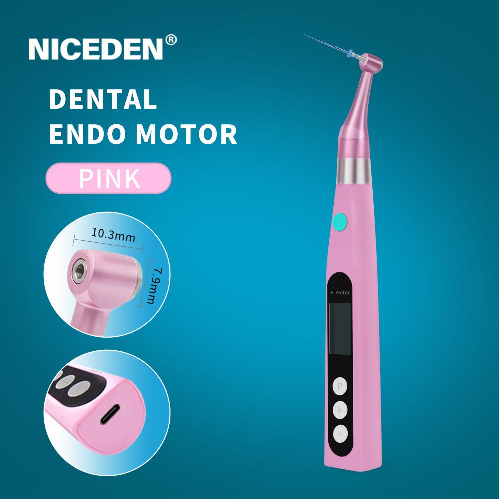 Niceden Thérapie radiculaire dentaire intelligente sans fil NICEDEN 16:1 contre-angle standard avec lampe Instrument endodontique Moteur Endo