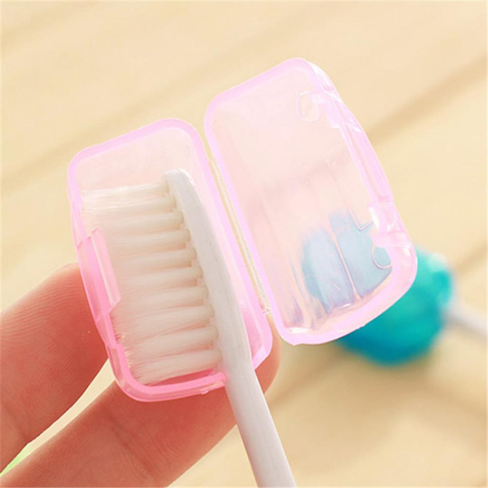 5PCS Color Random Portable Toothbrush Case Travel Portable Toiletry Toothbrush Case Protective Case