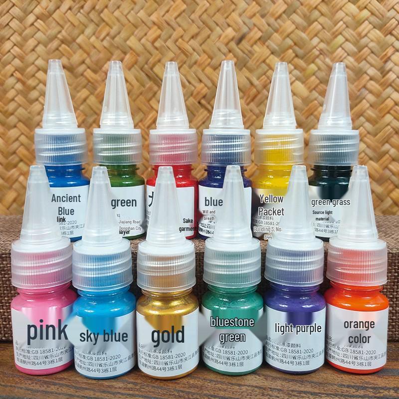 DIY Lacquer Round Fan Painting Set - Includes Pigment and Absorbent Paper