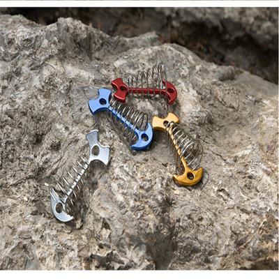 Ground  Nails Fish Bone Floor Spring Nail Portable Camping Adjustable Tent Nail