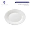 European White Ceramic Buffet Steak Plate
