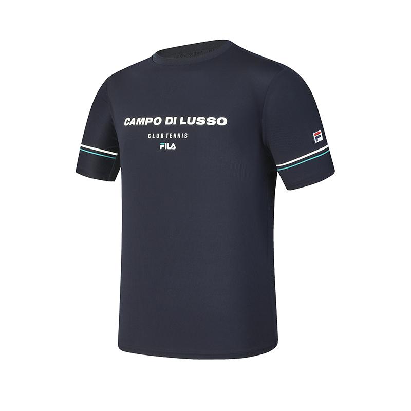 FILA Tennis Moisture-Wicking Breathable T-Shirt Men tops Royal-Blue A11M433118FNV M