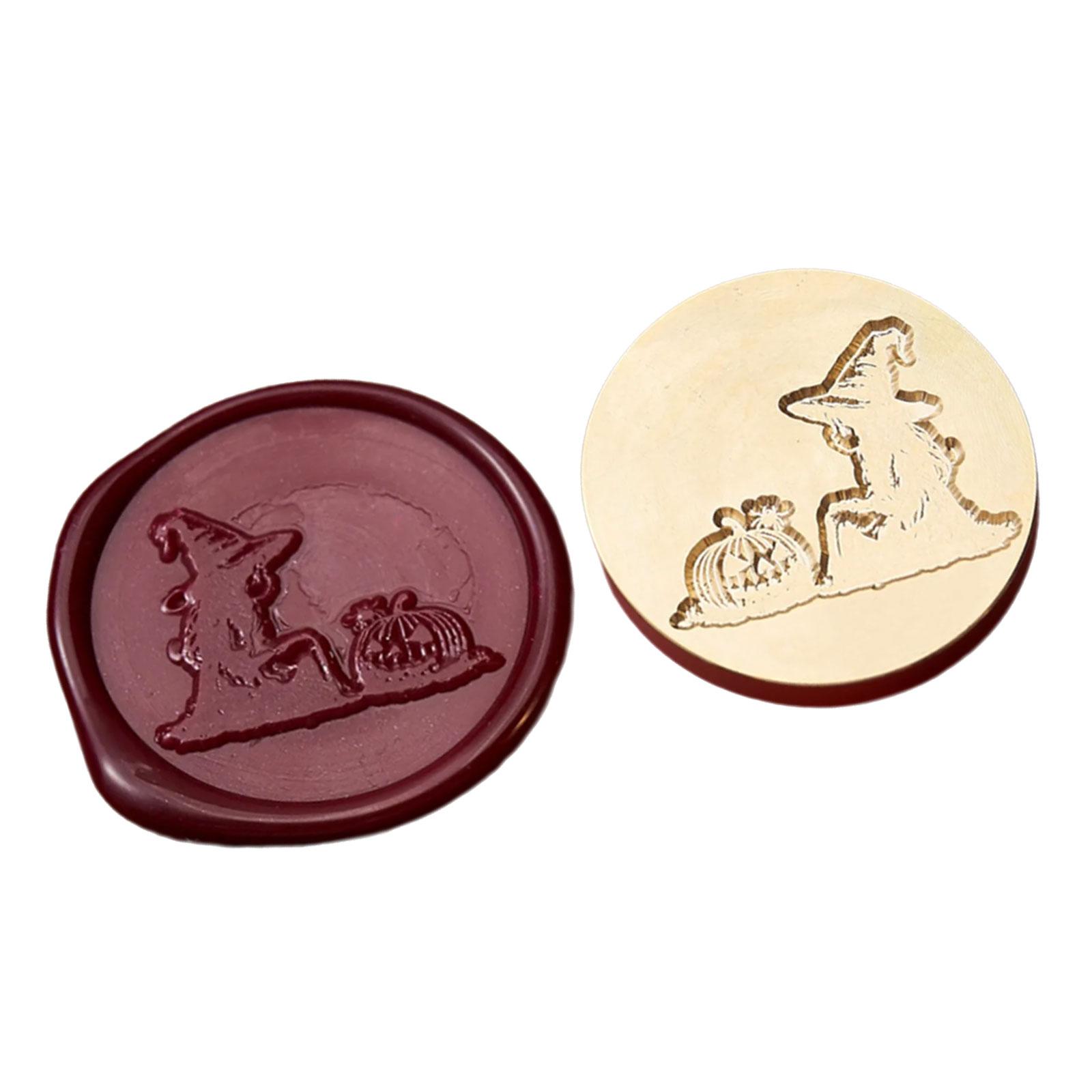 

Witch Pumpkins Sealing Wax Stamp Plants Wax Seal Stamp Brass Head Seal Stamp for Scrapbooking Invitations Decoration D