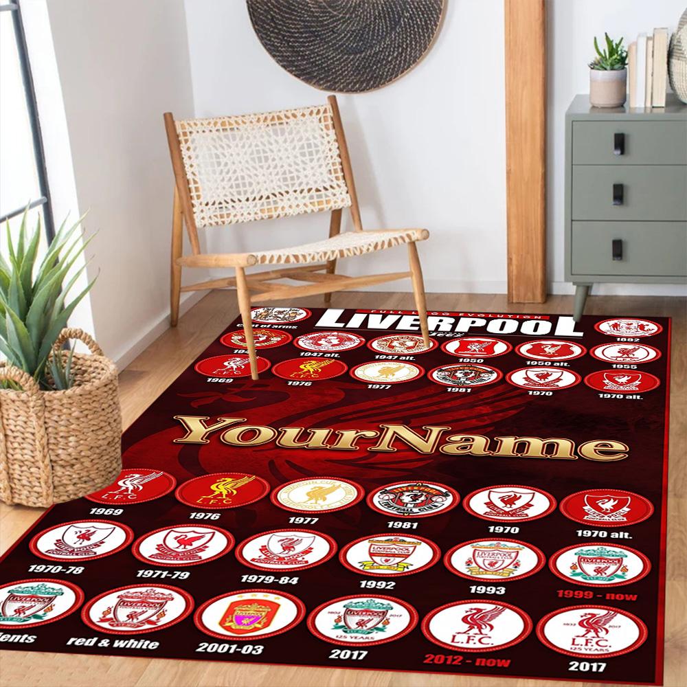 Liverpool Customize Your Name Carpet Suitable for Entryway Outdoor Decorate room Dormitory Antislip Carpet Anime Office Decor