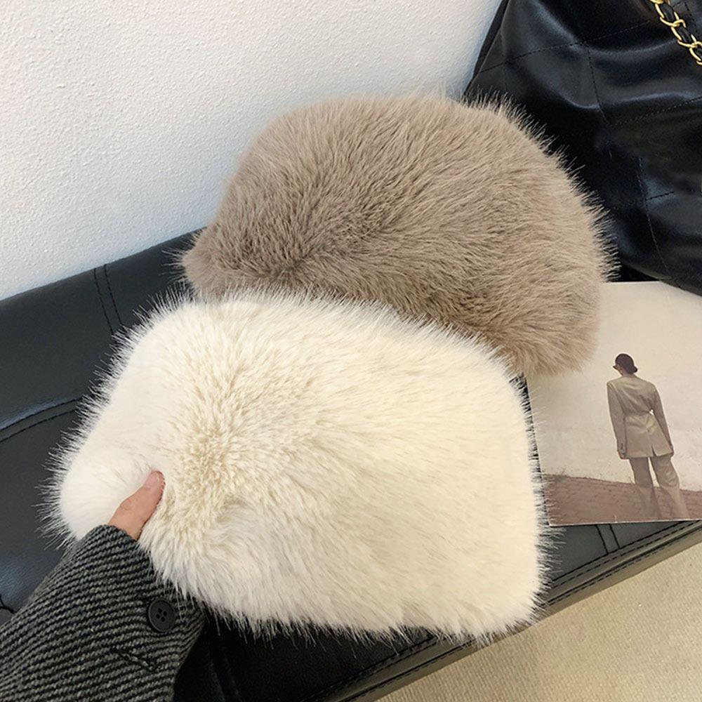 Căciulă de Pescar Călduță Căciulă de soare din blană artificială Căciulă de găleată de pluș pentru exterior Femei