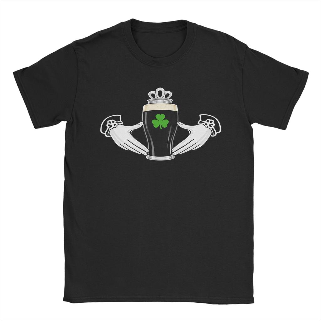 St Patricks Catricks Day Cats Saint Pattys Unisex T Shirts  Novelty Tees Short Sleeve Round Neck TShirts Cotton Plus Size Tops