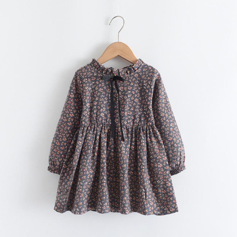 Girl's Dress Spring and Autumn Floral Children's Dress
