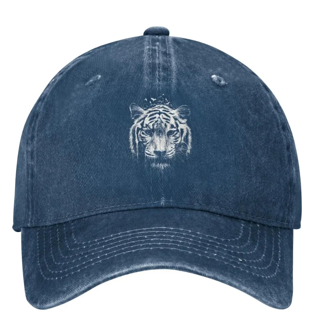 

2026 Tiger Head Casual Baseball Cap Summer White Print Trucker Hat Dropshipping Outdoor Snapback Cap Couple Classic Baseball Cap One Size