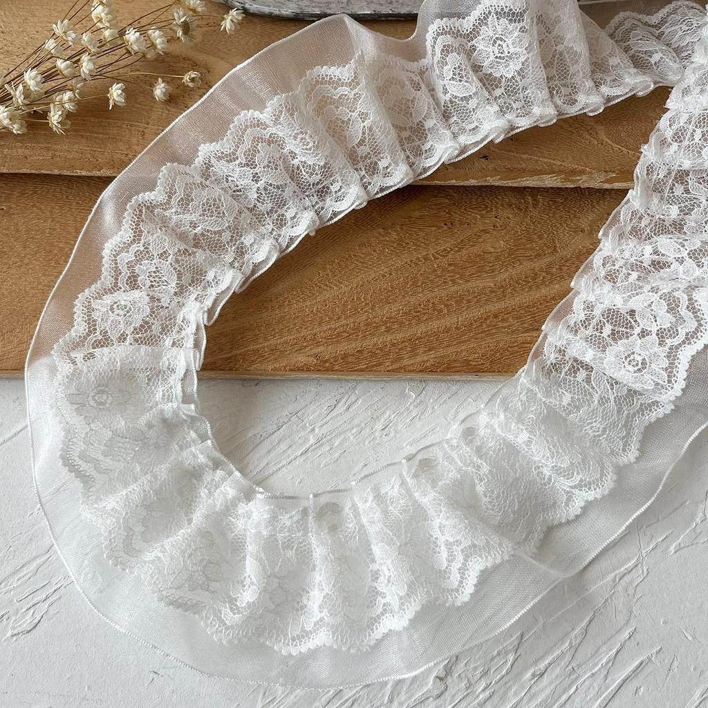 Handmade Lace Trim: Mesh for Baby Clothes, Curtains, Skirts, Pleated Decorative Fabric