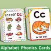 26 Letters English Alphabet Cards 156 Words with Pictures Children's Flashcards Colorful Design A-Z Cards Words Cards Kids Gifts