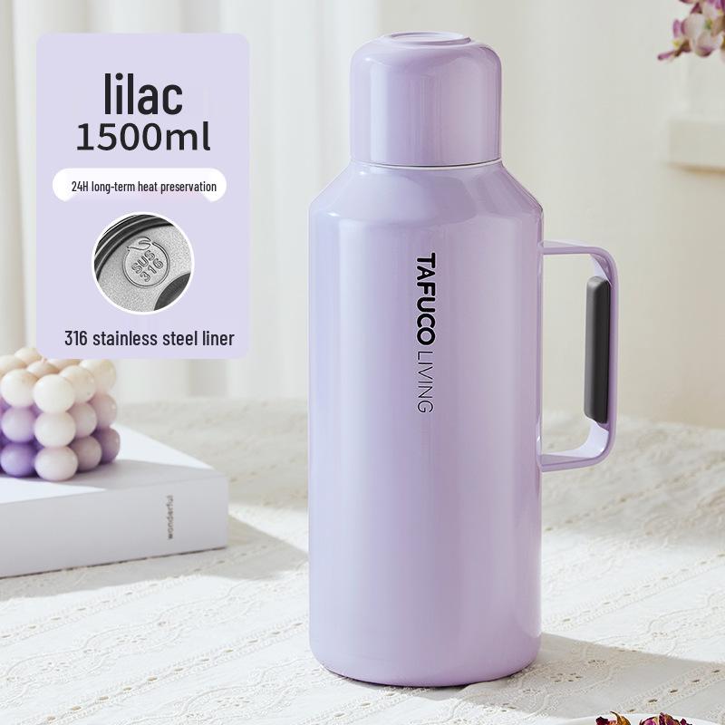 

Japan Taifu T1181 Insulated Coffee Thermos - 316 Stainless Steel, Ultra-Long Heat Retention, Household Water Bottle 1.5L