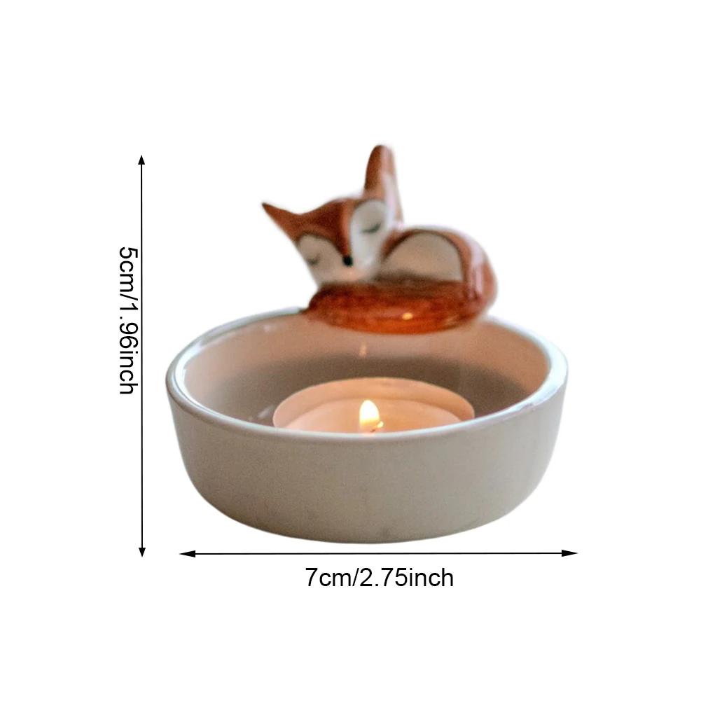 Cat/Dog/Rabbit/Fox Aromatherapy Holder Warming Paws Candlestick Holder Cute Candlestick Lamp Holder Cartoon for Animal Lovers