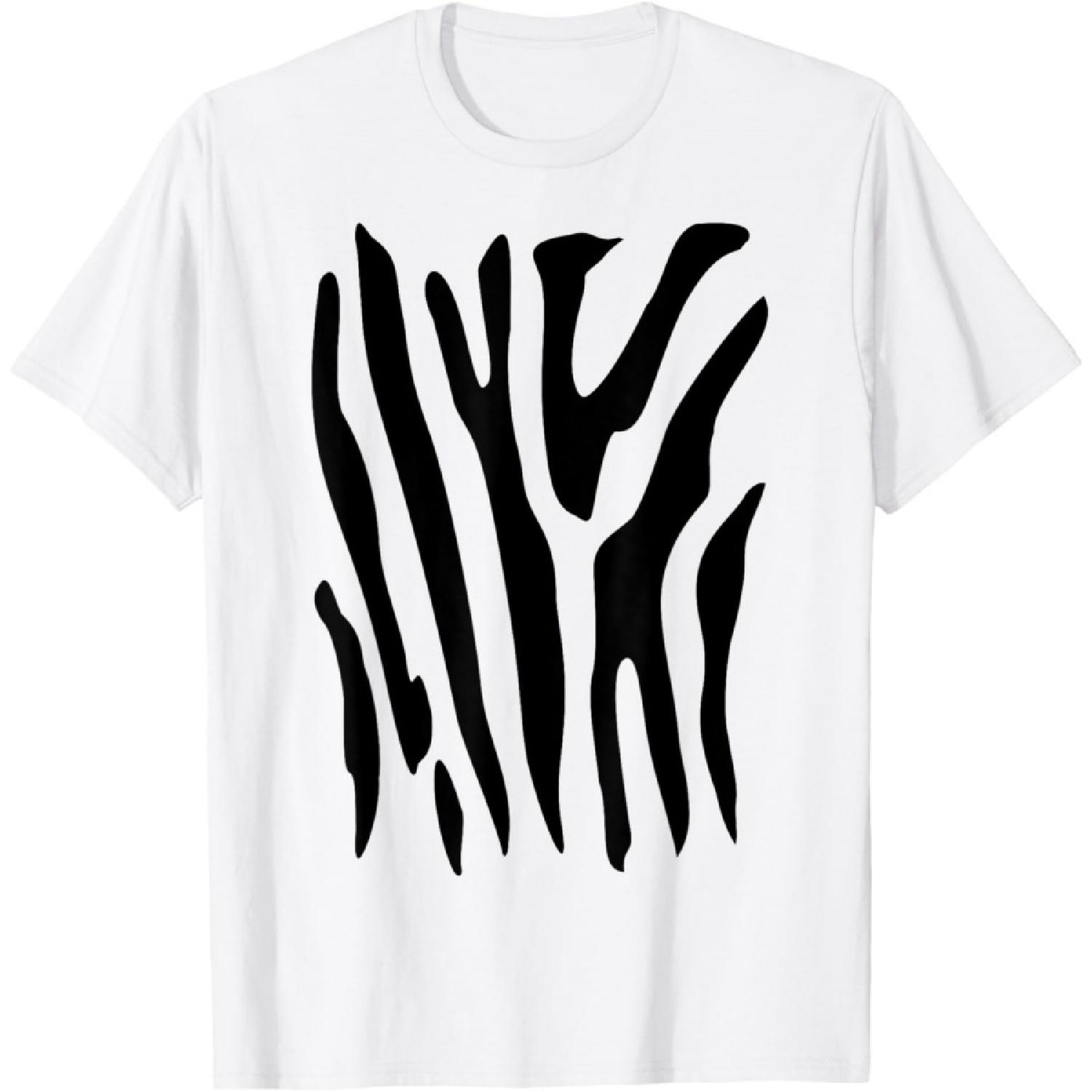 Zebra Stripe Africa Animal Costume Zebra Stripes striped T-Shirt XXXXXL белый