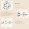 BAMOER 925 Sterling Silver Bezel Setting Moissanite Stud Earrings Round Cut Lab Diamond Earrings for Women Wedding Jewelry Gift