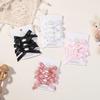 4Pcs/set Kids Sweet Solid Color Mini Bowknot Hair Clip for Baby Girls Ballet Style Ribbon Braided Hair Accessories
