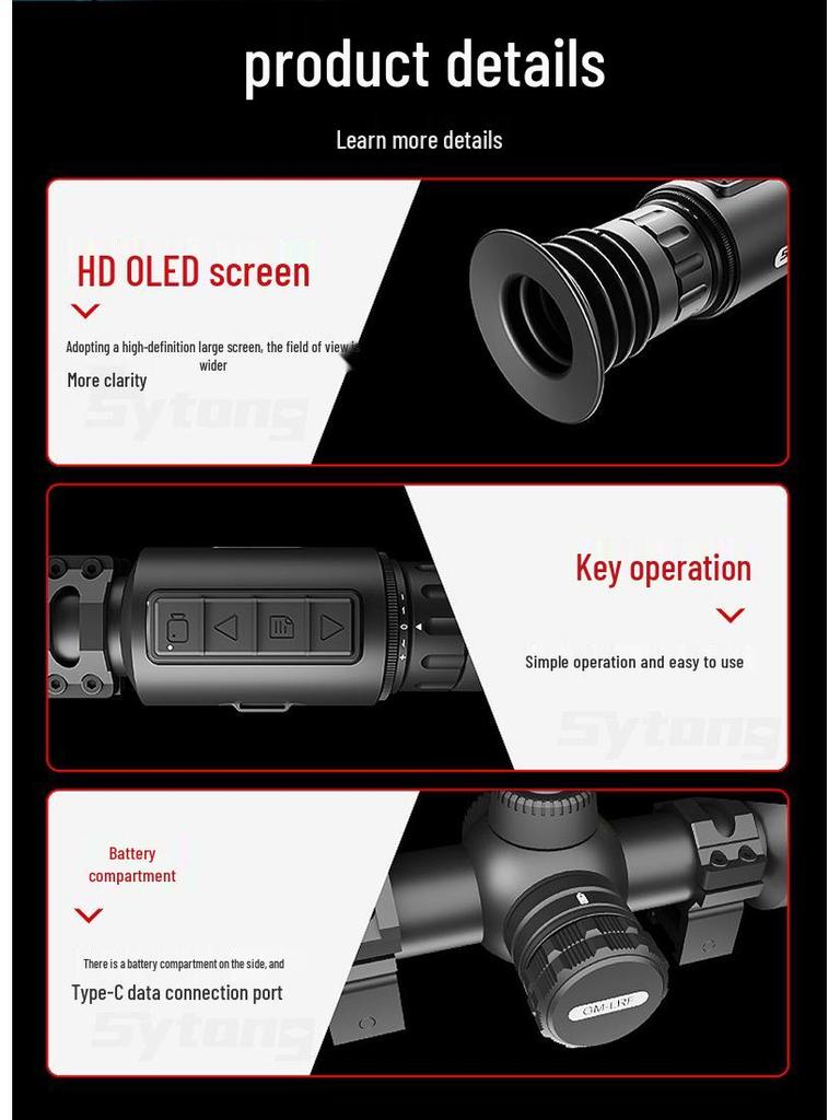 SYTONG GM03 Thermal Imaging Monocular: High-Definition Infrared Night Vision for Outdoor Use
