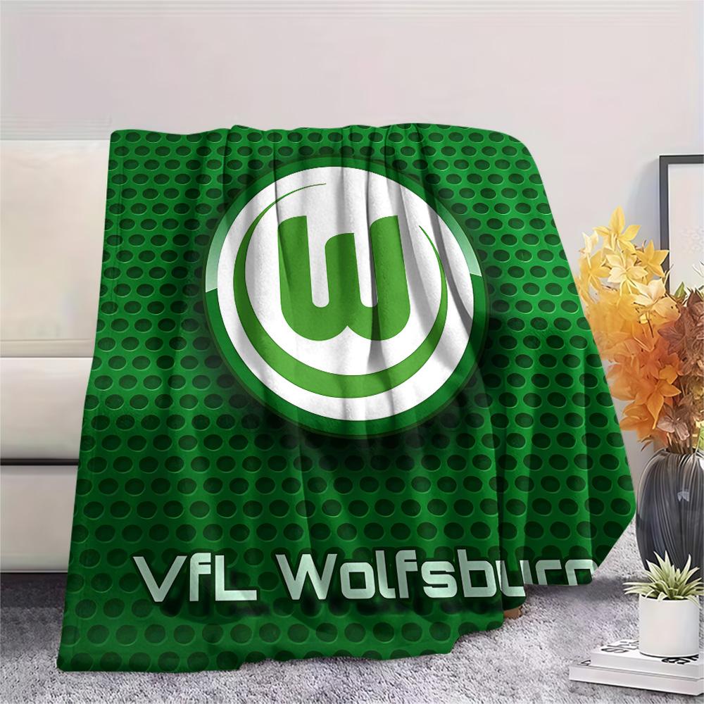Coperta in Flanella Stampata VfL Wolfsburg, Alta qualità Confortevole per Tutte le Stagioni, Decorazione per la Casa, Calore e Comfort, Perfetta per Regali di Natale