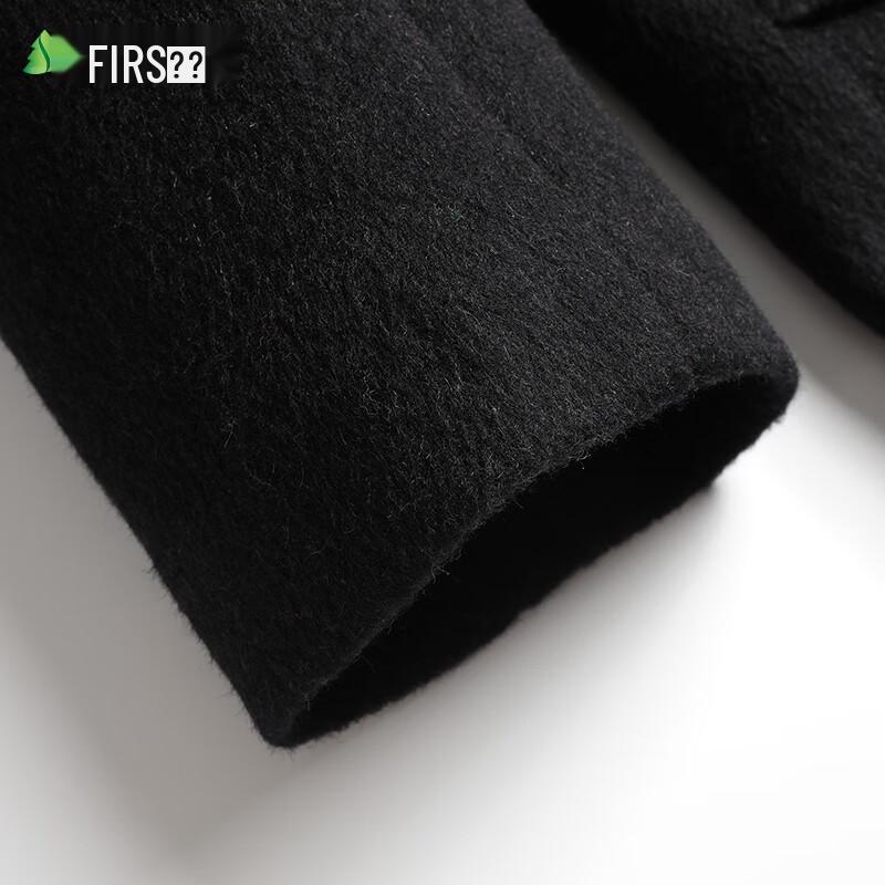 SANSAN Men's Long Wool Blend Trench Coat with Removable 90% Goose Down Liner