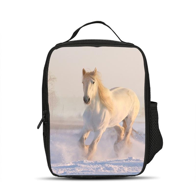 Horse Ice Pack Animal Horse 3D Printing Large Capacity New Casual Design for Primary and Secondary School Students
