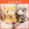 Gray And Adorable Yellow Plush Cat Doll With Realistic Patterns For Kids And Collectors