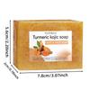 Turmeric Kojic Soap Rich In Kojic Acid, Turmeric, and Collagen, Natural Ginger Soap for Deep Moisturizing, Cleansing, Brightening, and Thick Lather