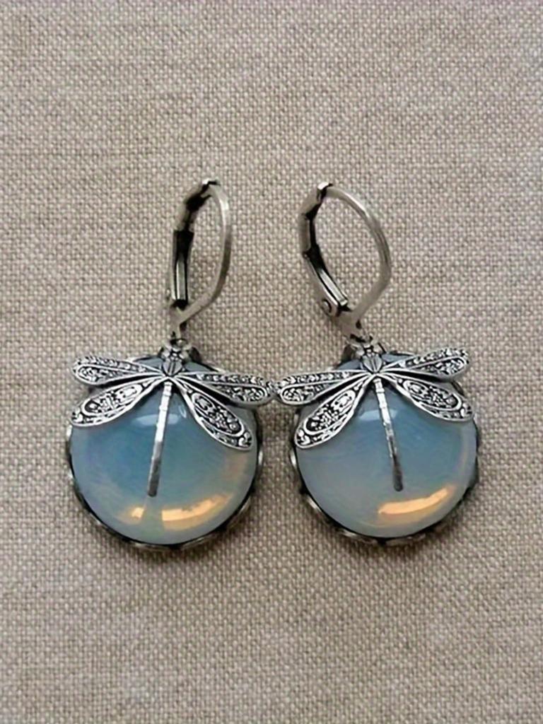 1 Pair Vintage Dragonfly Earrings Elegant Jewelry Style for Men, Worn Daily As Bohemian Jewelry Accessories for Parties Festive Occasions