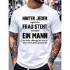 Men'S Funny German Text T-Shirt - Bold Geometric Print with Humorous Saying, White & Black Graphic Tee, Loose Fit Casual Streetwear, for all-Season