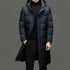 Men's Winter 2025 High-End White Duck Down Jacket - Warm, Fashionable, Casual Long Coat