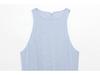 2025 Spring Elegant Wave Style Silk Net Round Neck Sleeveless Maxi Dress
