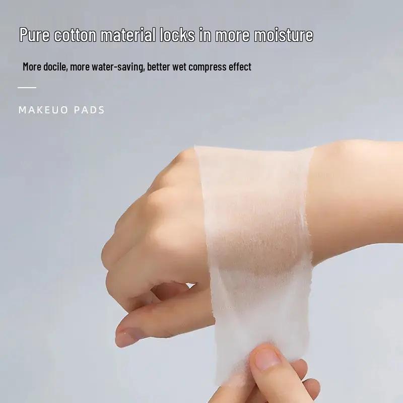 Stretchable Wet Compress Cotton Makeup Remover Pads - Thin Face Mask Remover