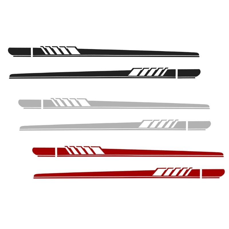 1 Pair Car Side Stripe Stickers Stripes Decal Sticker Auto Exterior Accessories Body Decoration Stickers