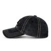 ZHENYUEQI Faded Patch Letter Washed Cap
