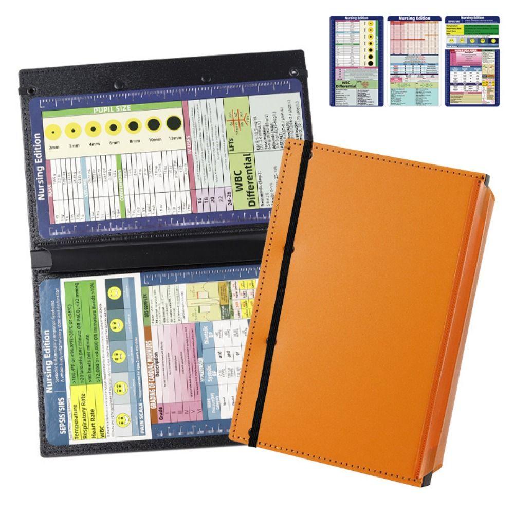 Easy To Use Foldable Nursing Clipboard 2/3 Layers Colorful Edition Cheat Sheets with Clip Portable A4 File Board Clip Work