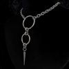 Gothic Steel Chain Necklace With Cross Link For Womens Daily Wear