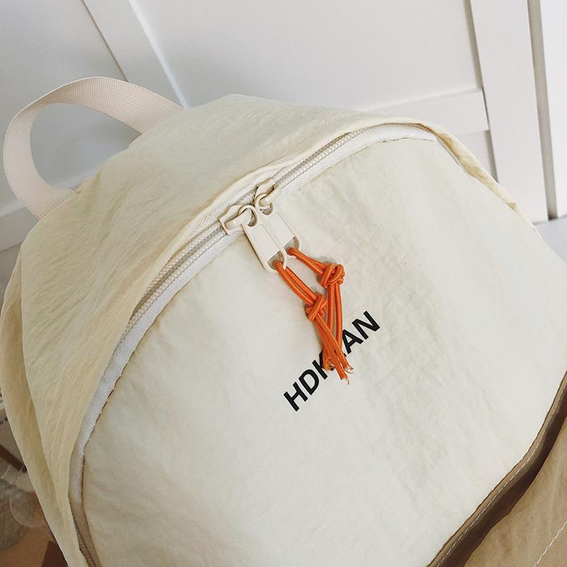 Lightweight Commuter Backpack College Style Large Capacity Schoolbag Women's Contrast Color Backpack