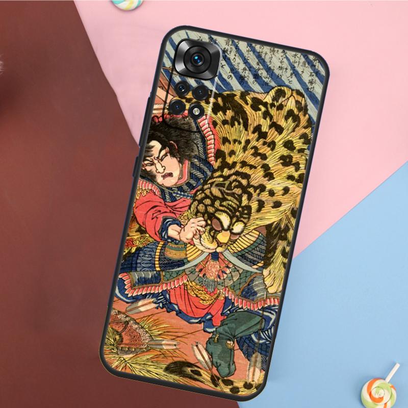 Cover Artistica Giapponese Ukiyo-e Pantera Tigre Per Xiaomi Redmi Note 14 13 12 9 10 11 Pro 9S 10S 11S 12S Redmi 14C 10C 12C 13C Custodia