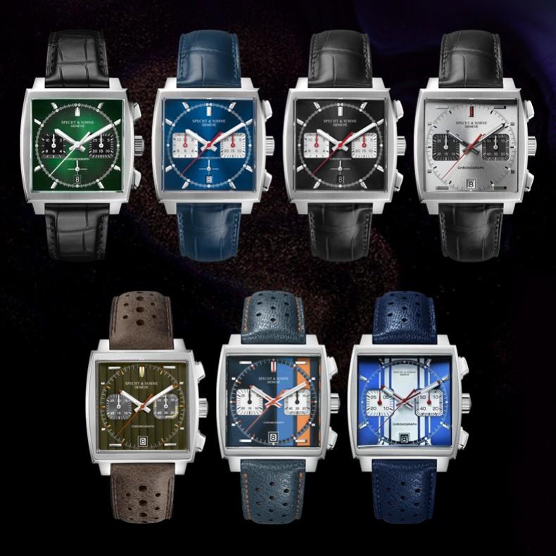 2023 Fashion Mens Watches Top Brand Luxury Specht&sohne Quartz Wrist Watch For Men Military Sports Watches Luminous Leather Strap 39mm
