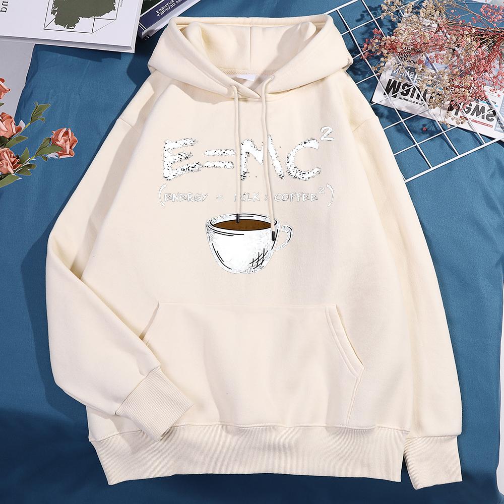 Energy Milk Coffee Fun Recipe Hoodie for Women Cute Fitness Clothing Pattern Loose Sweatshirt Autumn Pullover Couple Hoodie Y2K