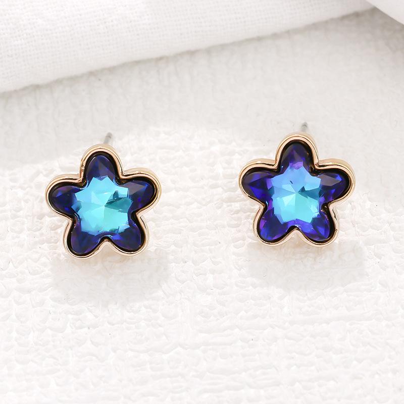 Neues Produkt allmähliche Veränderung Fünf-Sterne-Schmuckset Mode Persönlichkeit ins leichter Luxus Mädchen Halskette Schlüsselbeinkette