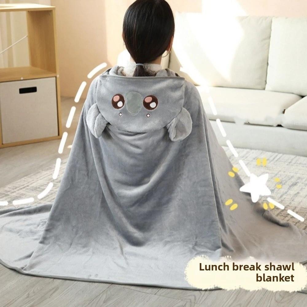 Cozy Air Conditioning Blanket Warm Kawaii Cloak Portable Blanket Shawl Blanket  Office Nap