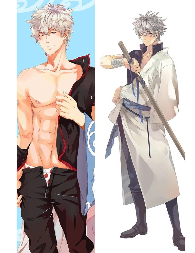 

Японське аніме Dakimakura GINTAMA Sakata Gintoki Cool Boy Hugging Body Наволочка Наволочка Чохол Довга чохол Пряма поставка 40x120cm peach skin