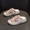 Genuine leather 2025 summer new casual fashion Internet celebrity burst board cool slippers comfortable soft bottom wear women cool slippers tide