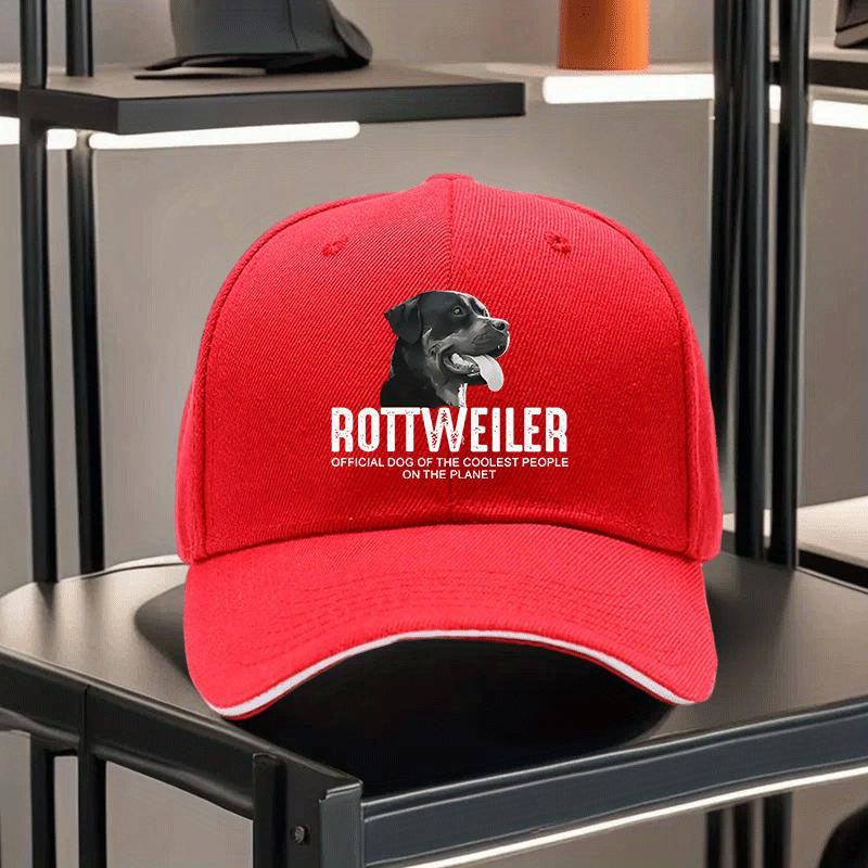

Стильная кепка с ротвейлером, регулируемая, легкая, бейсболка с ротвейлером для мужчин и женщин, с принтом One Size