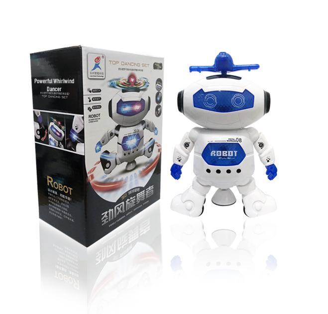 Intelligent Rotating Space Dancing Robot Toy for Kids – Dazzling Light & Wind Effects