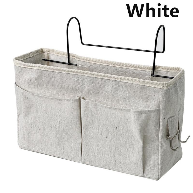

1 шт. Прикроватная полка для хранения, Корзина для хранения в общежитии, Подвесная прикроватная корзина, Корзина для хранения у кровати, Полка для хранения в спальне белый