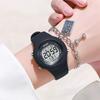 LED Digital Kids Sports Watch set Luminous Waterproof Alarm Clock Boys and Girls Student Electronic Wristwatch with Bracelet set