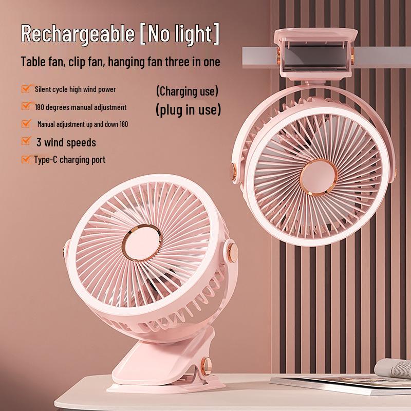 Portable USB Clip Fan: Handheld, Desktop, Baby Carriage, Outdoor, and Bedside Charging Fan