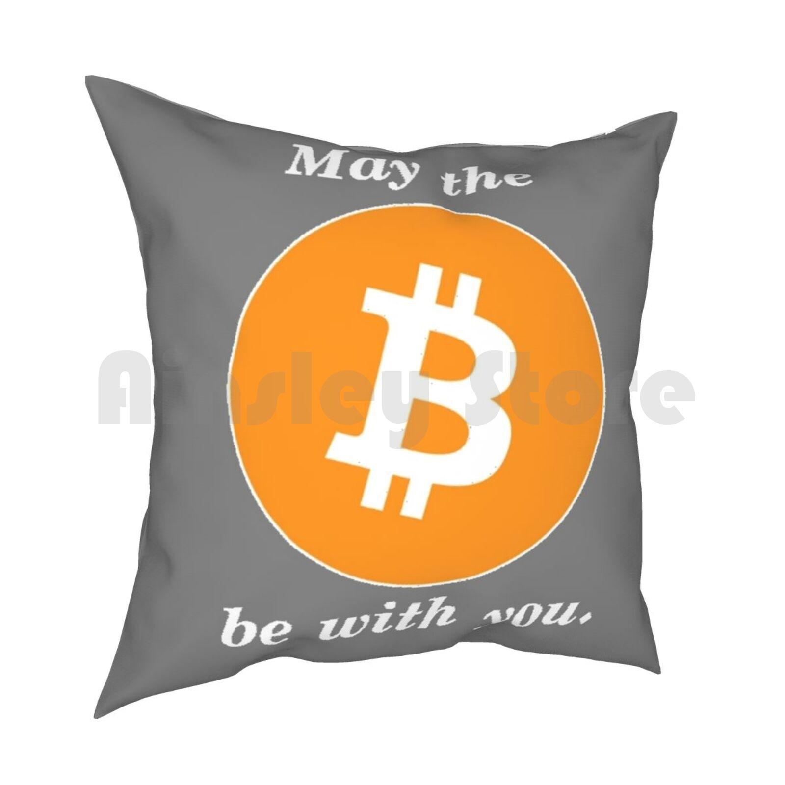 Bitcoin Force Pillow Case Printed Home Soft DIY Pillow Cover Bitcoin Crypto Cryptocurencies Cryptocurency Ethereum Litecoin 30x30cm 12x12in